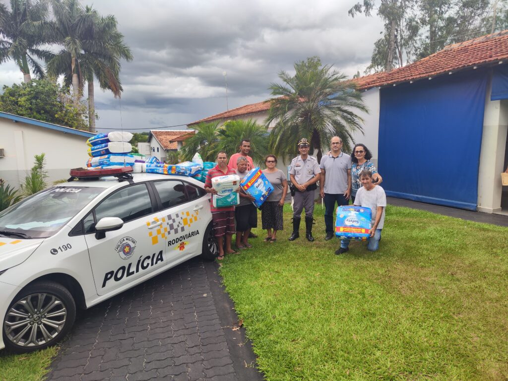 Entidades da região de Araçatuba também receberam doações - Colab./Polícia Rodoviária
