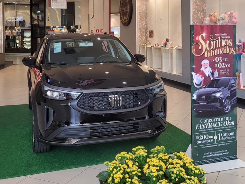 Carro sorteado aos consumidores que fizeram compras no Marília Shopping - Colab. Assessoria de Imprensa