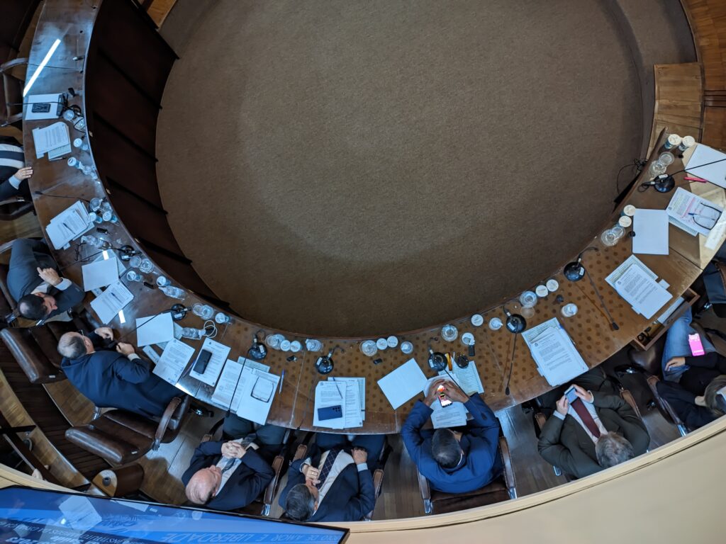 Vereadores durante sessão da Câmara, em foto de cima das galerias - Carlos Teixeira/Agora no Interior