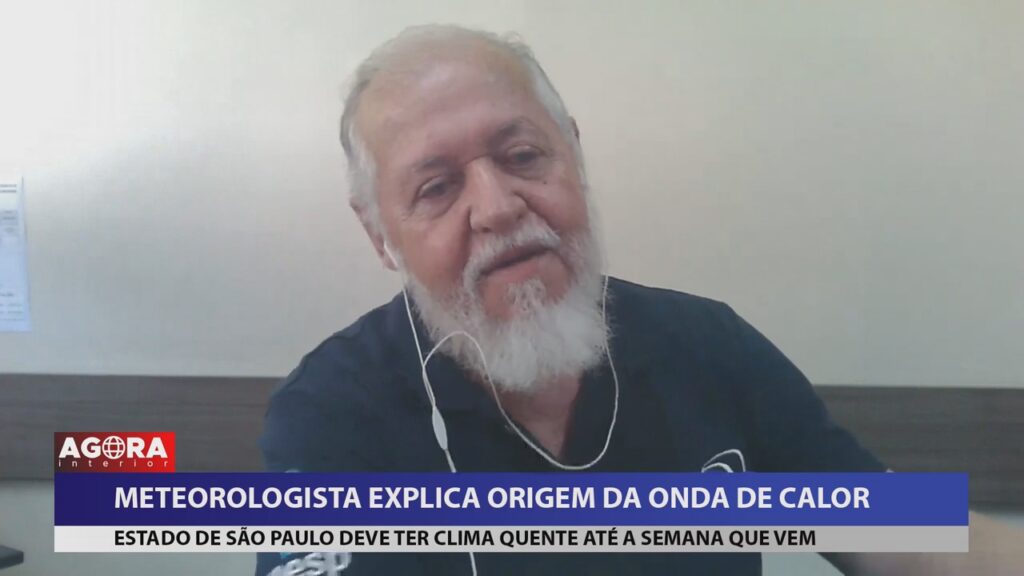 Meteorologista José Carlos Figueiredo durante entrevista ao Agora Interior - Rep./TV Mais