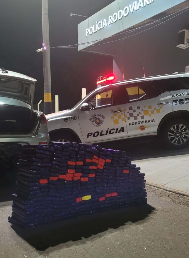 Polícia prende homem que fugiu com carro recheado com 284 tabletes de maconha