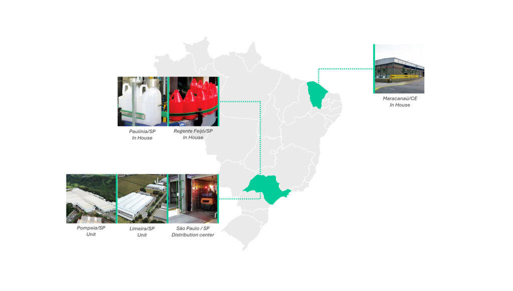 Mapa das unidades da Unipac pelo Brasil - Reprod./Internet