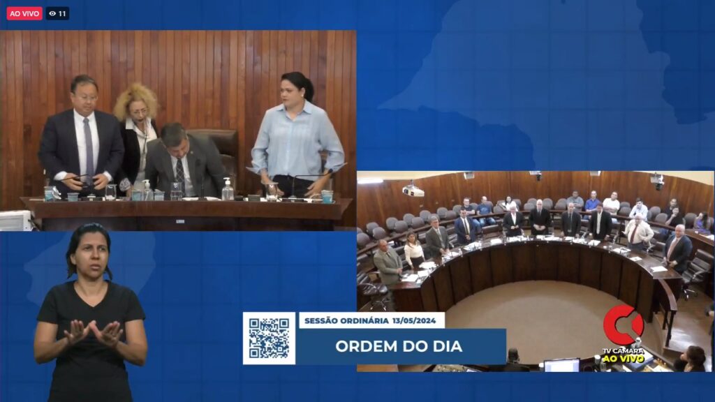 Momento em que vereadores votam contra o veto de Daniel Alonso - Print/TV Câmara