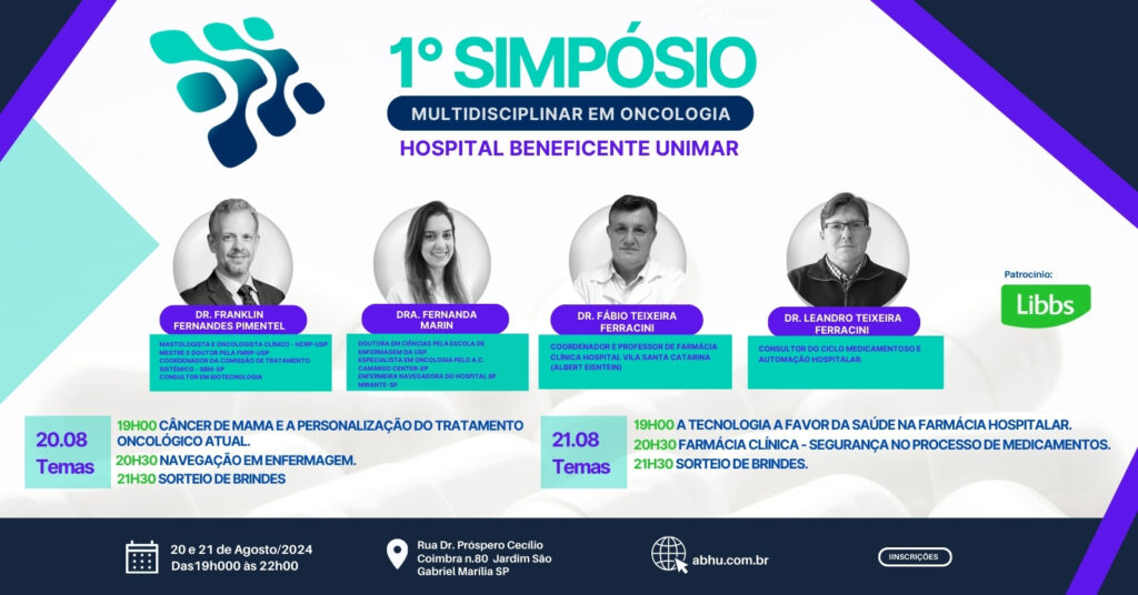 Banner de divulgação do simpósio - Colab./Ass. de Imprensa