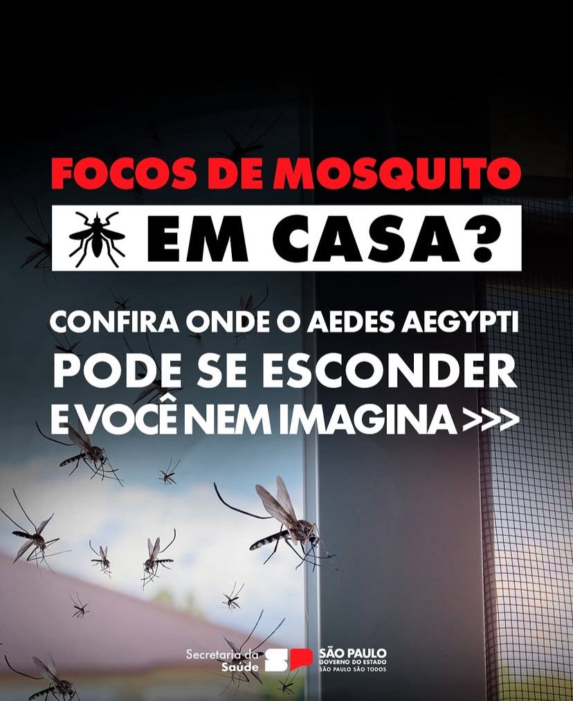 Imagem de campanha contra a dengue do Governo do Estado de São Paulo