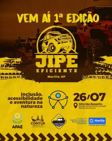 Arte de divulgação do 1º Jeep Eficiente - Colab./Ass. de Imprensa