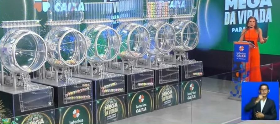 Sorteio da Mega da Virada foi realizado ao vivo - Foto/Internet