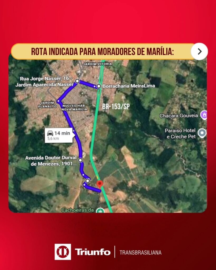 Opção rodoviária passa por Garça - Colab./Ass. de Imprensa