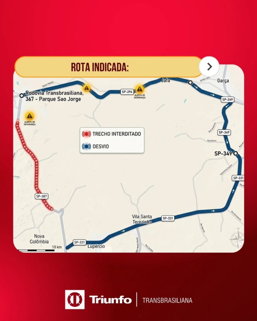 Opção rodoviária passa por Garça - Colab./Ass. de Imprensa