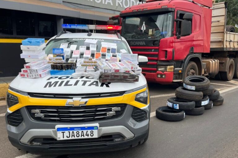 Polícia Rodoviária combate o crime e apreende R$ 440 mil em mercadorias ilegais em Pirapozinho