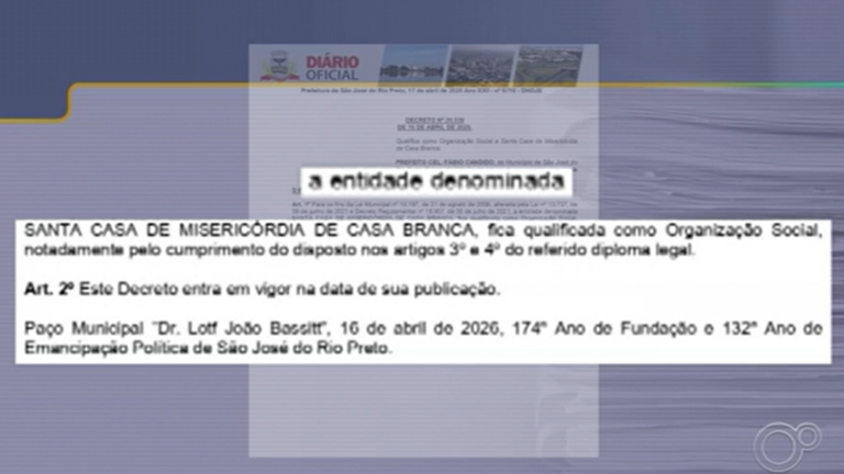 Anulação de contrato milionário: prefeitura de Rio Preto cancela parceria com Santa Casa