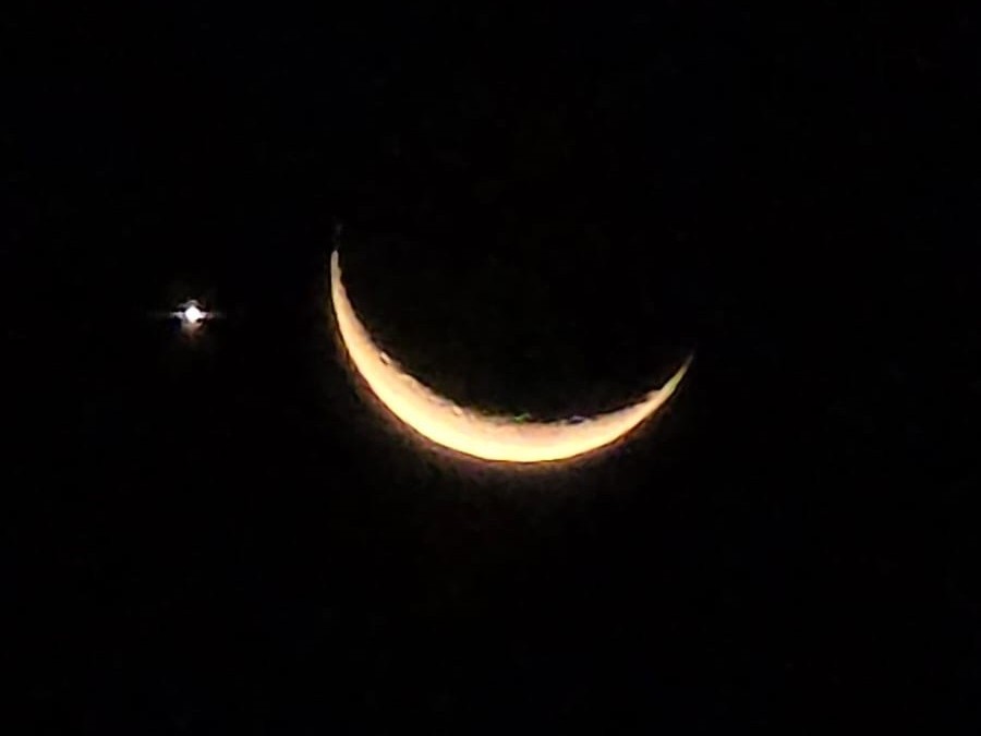 Conjunção entre Lua e Vênus: espetáculo celeste é registrado em Marília
