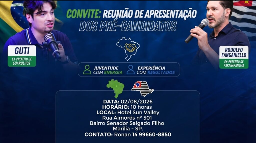 Guti e Rodolfo Fanganiello fortalecem pré-candidaturas e reúnem lideranças em Marília