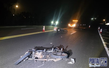 Cachorro na pista causa grave acidente de motocicleta na SP-294 entre Tupã e Herculândia