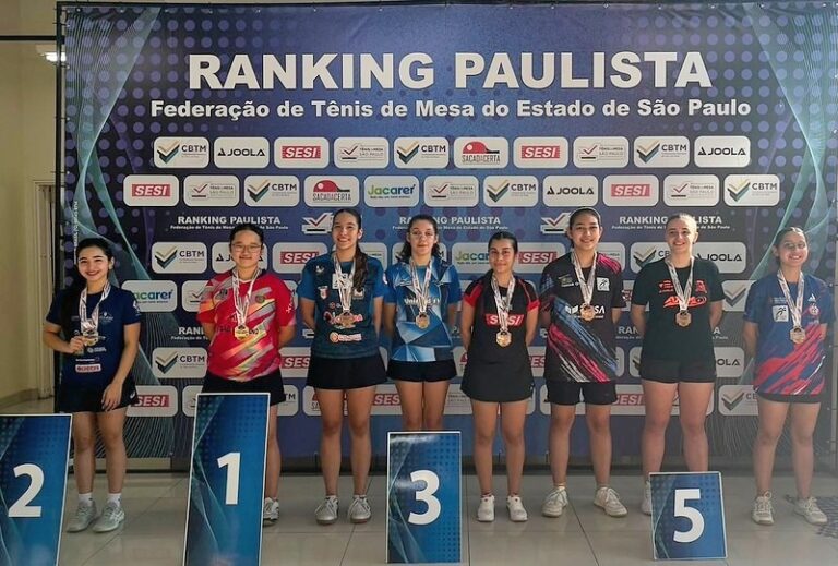 Tênis de mesa de Marília brilha com cinco pódios no Ranking Paulista