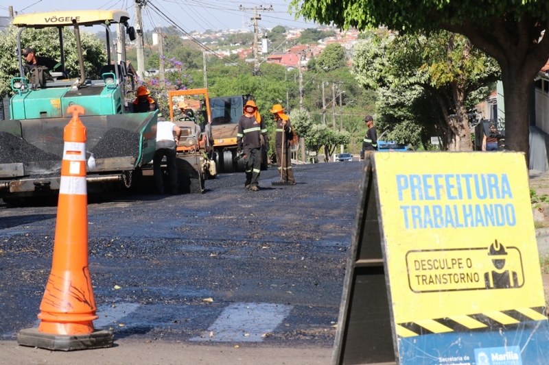 Marília impulsiona recapeamento asfáltico para revitalizar vias