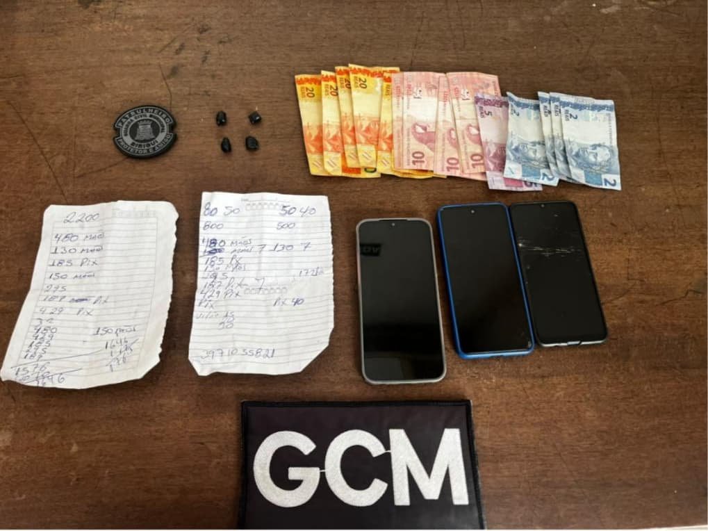 Apreensão de drogas em Birigui: GCM detém suspeito com crack e anotações