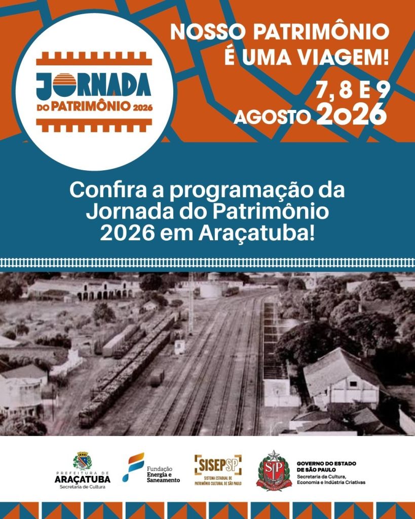 Araçatuba celebra patrimônio em 7ª Jornada com foco na memória ferroviária
