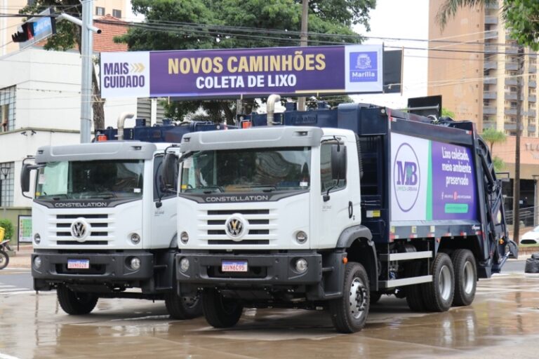 Marília avança na limpeza: frota de lixo renovada e coleta seletiva ampliada